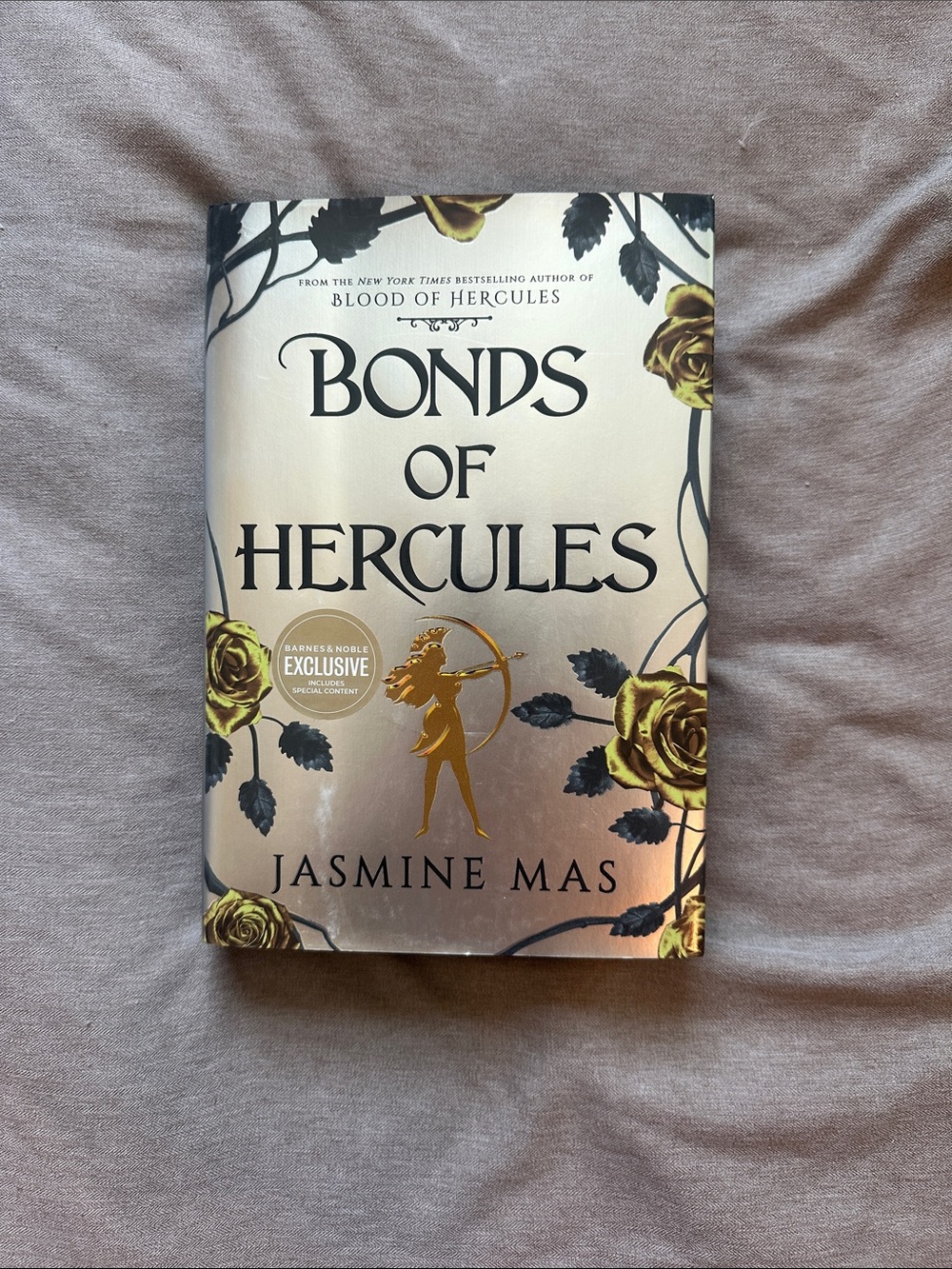 NWT Bonds of Hercules by Jasmine Mas — Hardcover Book - Gold, Black, Cream